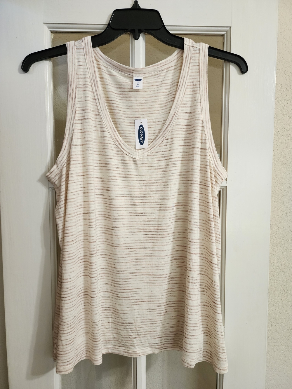 NWT Old Navy Luxe XL V Neck Space Dye Tank Top Sleeveless Soft Stretch